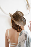 Stylish Bohemian Western Hat – Basketweave Cowboy 🏜️: Brown