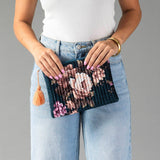 Panache - Navy & Multicolored Floral Pouch