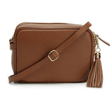 Crossbody Tassel Dark Tan: Dark Tan