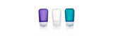 GoToob+ 3-Pack Refillable Silicone Travel Bottles: Medium 2.5 fl oz / 74 ml