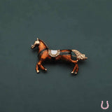 Bridle Up Horse Brooch