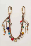 Edgy Evil Eye Bag Charm Chain - Handwoven Bag Strap