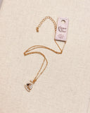 CZ Sailboat Charm Gold Necklace with Pearl