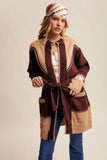 Western Horseshoe Belted Cardigan