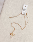 Bow Pearl Pendant Necklace – Gold, Rose Gold & Silver: Yellow Gold