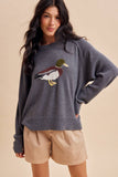 MALLARD DUCK KNITTED SWEATER: HEATHERED CHARCOAL