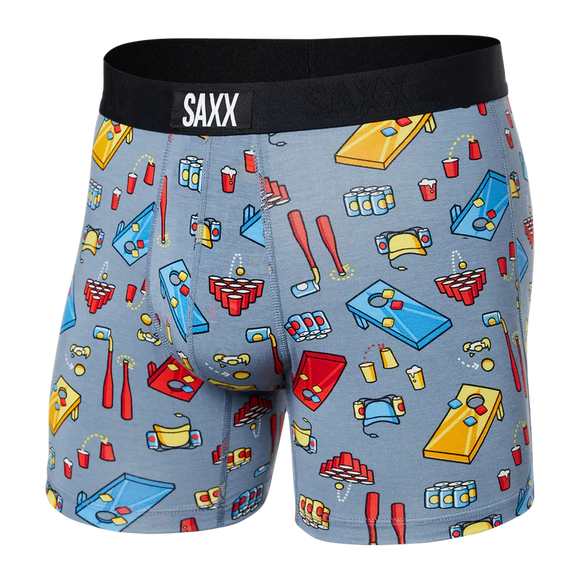 SAXX VIBE Super Soft Boxer Brief / Beer Olympics - Grey