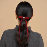 Kitsch - Holiday Velvet & Gemstone Bow Hair Clip