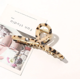 Ella Acetate and Metal Hair Claw Clip: Rose