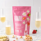Strawberries & Champagne 🍓 White Chocolate Popcorn: Canadian Packaging