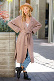 EFFORTLESS KNITTED TRENCH COAT: LATTE