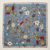 Vintage Botanical Floral Square Scarf - Pink