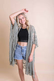 Lightweight Layering Mandala Kimono Cover-Up: Sage