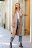 EFFORTLESS KNITTED TRENCH COAT: LATTE