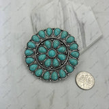 Silver metal with blue turquoise stone wild slider