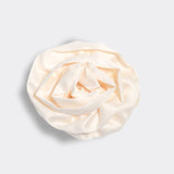 Satin Rosette Medium Flat Cloud Clip - Cream