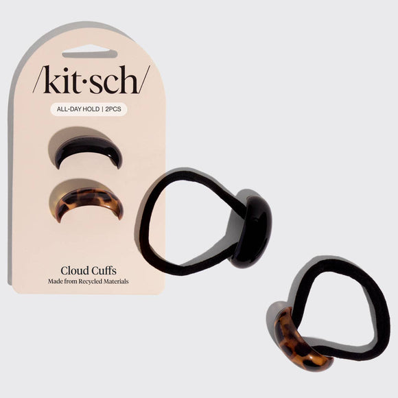Kitsch - Black & Tort Cloud Cuffs - Small