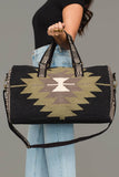 Panache - Black, Olive, Gray & Cream Western Duffel