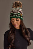 Panache - Cream Deer Winter Pattern Pom Hat
