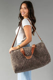 Panache - Brown Vintage Inspired Textured Duffel