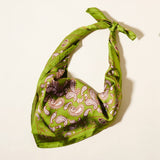 Classic Paisley Silk-Feel Polyester Bandana: Beige