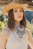 Classic Paisley Floral Bandana - Lightweight Cotton 🌼: Beige