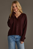 Panache - Dk. Brown Button Up Cardigan