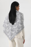 Women Paisley Print Tassel Triangle Scarf Warm Shawl Wrap: Mocha