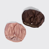 Kitsch - Shower Cap 2pc Set - Terracotta & Brown