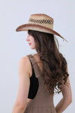 Western Braided Cowboy Hat - Rugged & Stylish: Natural