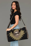 Panache - Black, Olive, Gray & Cream Western Duffel