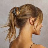 Kitsch - Metal Medium Open Shape Puffy Claw Clip - Hematite