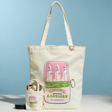 Mini Canvas Pouch Bag Charm with Sardine Graphic