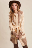 Western Horseshoe Belted Cardigan