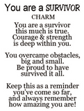 Ganz - You are a Survivor Charms