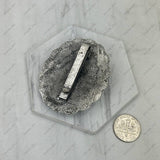 Silver metal oval wild slider
