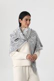 Women Paisley Print Tassel Triangle Scarf Warm Shawl Wrap: Mocha