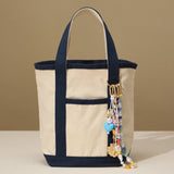 Colorful Beaded Bag Charm with Heart & Pearl Accents Trendy Accessory