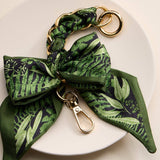 Scarf Bow Keychain with Gold Chain Link