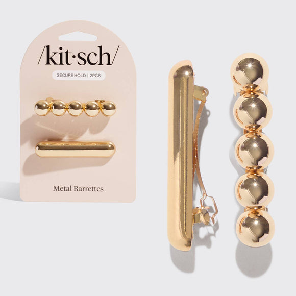Kitsch - Gold Metal Barrettes