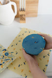 Reusable Beeswax Food Wraps: Surfer Girls Set of 3