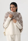 Women Paisley Print Tassel Triangle Scarf Warm Shawl Wrap: Mocha