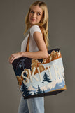Panache - Dk. Blue Ski Trip Scene Tote