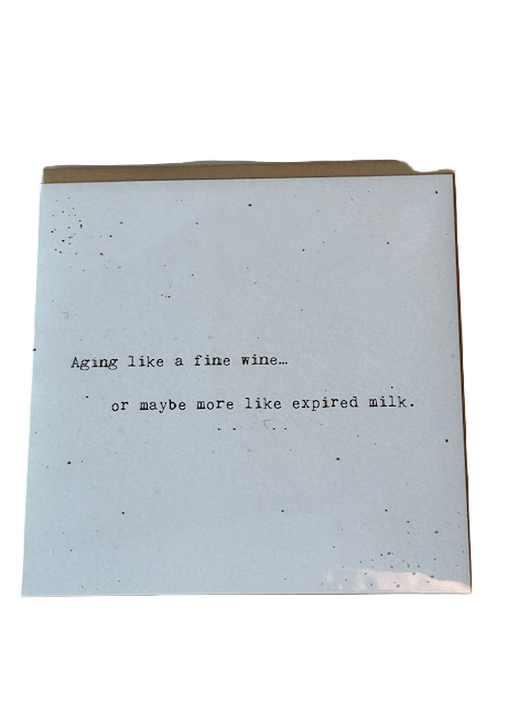 Cedar Mountain - Stationery - Little Gem Card - Aging Like Fine Wine