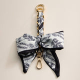 Scarf Bow Keychain with Gold Chain Link