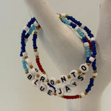 Jenny Be Free - Bracelet: Toronto Blue Jays (Various Stack Options)
