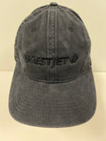 WestJet Vintage Dad Cap - Bio Wash Black - Black Logo