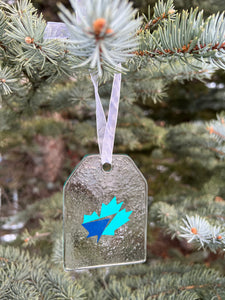WestJet Christmas Ornament - Hammered Glass