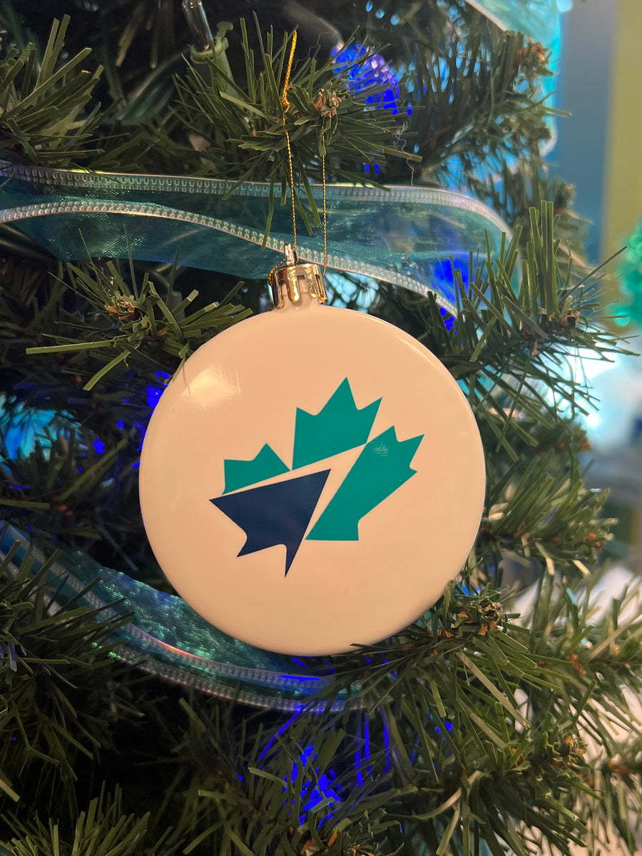 WestJet Flat Shatterproof Ornament 3 Colour options WestJet Store