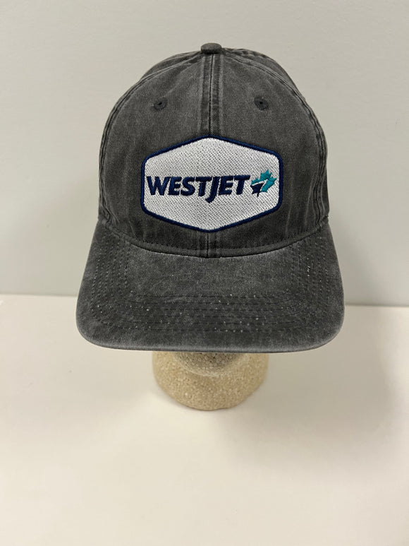 WestJet Vintage Dad Cap - Bio Wash Dark Grey - Patch